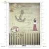 motywy marynistyczne, lato, wakacje, latarnia morska, kotwica, muszla, rozgwiazda, list, pocztówka, paski, R941, maritime theme, summer, holiday, anchor, lighthouse, shell, starfish, letter, postcard, stripes, maritimes Thema, Sommer, Urlaub, Anker, Leuch